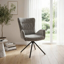 Sonara Modern Swivel Accent Chair Stylish Upholstered Seat Set Of 1 - thumbnail 2