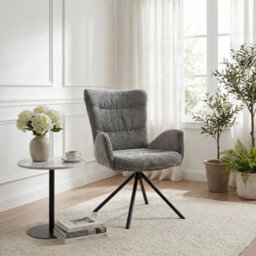 Sonara Modern Swivel Accent Chair Stylish Upholstered Seat Set Of 1 - thumbnail 3