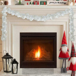 Vidaxl Christmas Ball Garland White 186 Cm Polystyrene - thumbnail 1