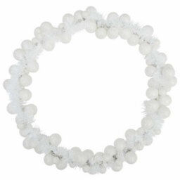 Vidaxl Christmas Ball Garland White 186 Cm Polystyrene - thumbnail 5