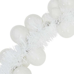Vidaxl Christmas Ball Garland White 186 Cm Polystyrene - thumbnail 6