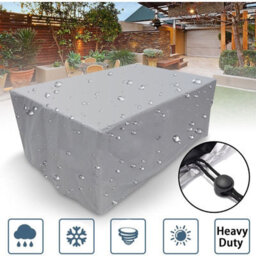 Rectangular Protective Cover For Garden Furniture, Waterproof, Dustproof And Uv-Resistant (Dimensions 190 X 125 80 Cm) - thumbnail 1