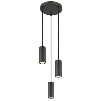 Luminosa Lighting Luminosa James Cluster Pendant Ceiling Light Grey Matt 3X Gu10 - image 1