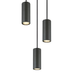 Luminosa Lighting Luminosa James Cluster Pendant Ceiling Light Grey Matt 3X Gu10 - thumbnail 3