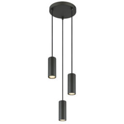 Luminosa Lighting Luminosa James Cluster Pendant Ceiling Light Grey Matt 3X Gu10 - thumbnail 1