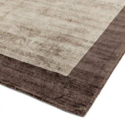 Brown Viscose Easy To Clean Bordered Luxurious , Modern Rug For Living Room, Bedroom - 160Cm X 230Cm - thumbnail 3