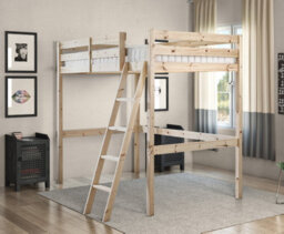 Strictly Beds And Bunks Celeste Heavy Duty Pine High Sleeper Bunk Bed, 4Ft Small Double - thumbnail 1