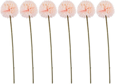 Dandelion Flower Fake Onion Flower Ball Silk Hydrangea Bouquet Plastic Shrubs Bushes Plant For Wedding Bouquet (Orange) - image 1
