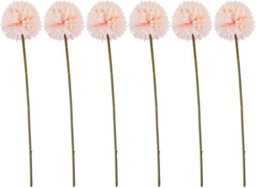 Dandelion Flower Fake Onion Flower Ball Silk Hydrangea Bouquet Plastic Shrubs Bushes Plant For Wedding Bouquet (Orange) - thumbnail 1