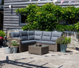 Statement Furniture Whinfell Corner Rattan Sofa And Coffee Table Garden Furniture Set - thumbnail 3