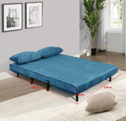 Kosy Koala Double Sofa Bed Sleeper Foldable Portable Pillow Lounge Couch Blue Sofa Bed Living Room Furniture - thumbnail 5