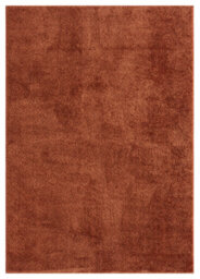Comfy Washable Low Pile Living Room Area Rug - Anti-Slip Felt Backing Terracotta 160Cm X 220Cm - thumbnail 2