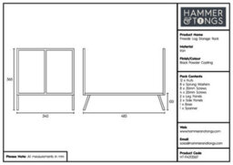 Hammer and Tongs Hammer & Tongs Fireside Log Storage Rack - Black - thumbnail 7