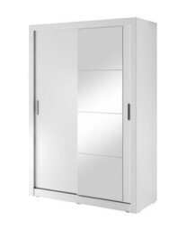 Arte Lux Iv Sliding Door Wardrobe W1500mm H2150mm D600mm - Chic White Matt With Mirrored Feature - thumbnail 2