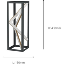 Loops Stylish Modern Black And Gold Table Lamp For Indoor Home Décor - thumbnail 5