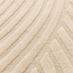 Beige Handmade Modern Wool Easy To Clean Geometric Rug For Bedroom Dining Room And Living Room -120Cm X 170Cm - thumbnail 3