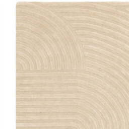 Beige Handmade Modern Wool Easy To Clean Geometric Rug For Bedroom Dining Room And Living Room -120Cm X 170Cm - thumbnail 4