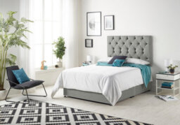 Somnior Beds Somnior Premier Tweed Grey 3Ft Memory Foam Divan Bed With 2 Drawers, Mattress & Headboard - Single - thumbnail 1
