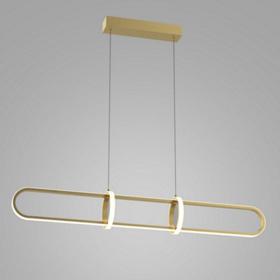 Luminosa Lighting Luminosa Modern Led Hanging Pendant Golden, Warm White 3000K 1300Lm Dimmable