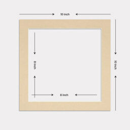Ak Frames 10X10 Ivory Picture Mounts To Fit 8X8 Aperture Size - Mount Board Only (No Frame Included) - thumbnail 3