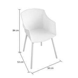 Dorel Home Camelo Resin Chairs In White - 2 Pieces - thumbnail 6