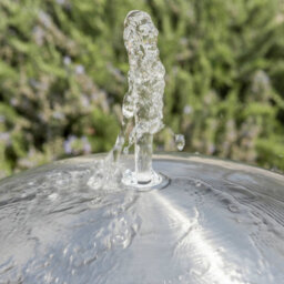 Primrose Brushed Sphere Stainless Steel Outdoor Water Feature With Lights H45Cm - thumbnail 6