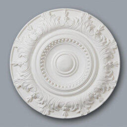 Yes-Online M67 Ceiling Rose - Medallion Lightweight Resin Traditional Classic Light Chandelier Feature Paintable Ceiling Centre 50Cm