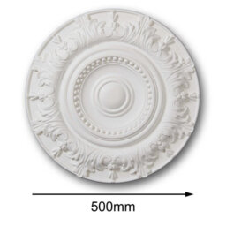 Yes-Online M67 Ceiling Rose - Medallion Lightweight Resin Traditional Classic Light Chandelier Feature Paintable Ceiling Centre 50Cm - thumbnail 5