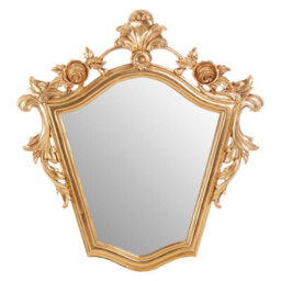 Orsina Elegant Gold Finish Tapered Wall Mirror, Versatile Hallway Mirror For Bedroom, Functional Lounge Mirror - thumbnail 1