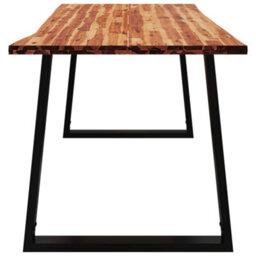 Vidaxl Dining Table With Live Edge 160X80X75 Cm Solid Wood Acacia - thumbnail 5