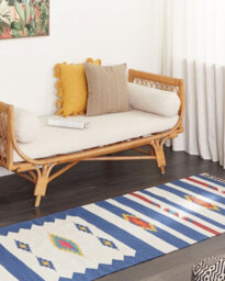 Beliani Rug Varser Multicolour 80 X 300 Cm Cotton Kilim - thumbnail 2