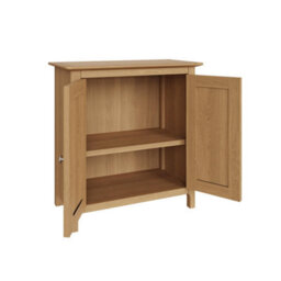 Fwstyle Taberno 2 Door Sideboard Storage Cabinet Natural Oak (H) 67 (W) 65 (D) 33Cm - thumbnail 5