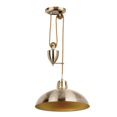 Luminosa Lighting Luminosa Polka Dome Ceiling Pendant Light Antique Brass, E27 - image 1
