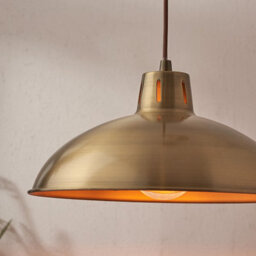 Luminosa Lighting Luminosa Polka Dome Ceiling Pendant Light Antique Brass, E27 - thumbnail 3