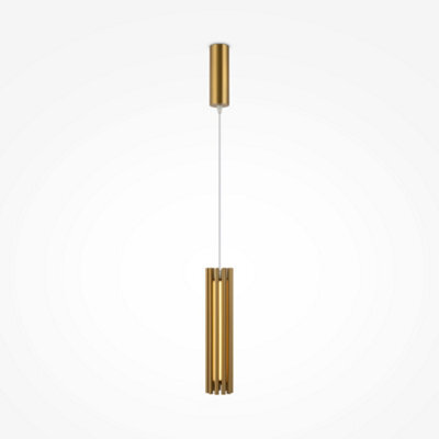 Luminosa Lighting Luminosa Maytoni Sonata Modern Integrated Led Pendant Ceiling Light Brass 3000K - image 1