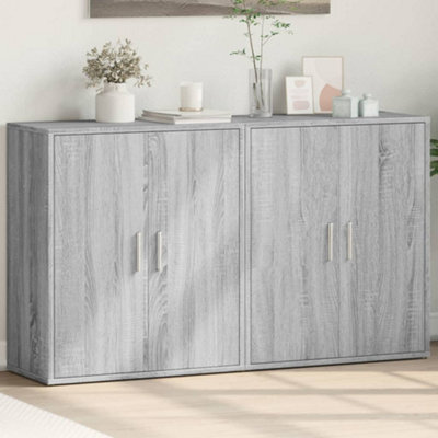 Berkfield Sideboards 2 Pcs Grey Sonoma 60X31X70 Cm Engineered Wood - image 1