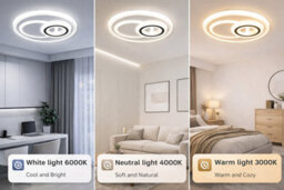 40Cm Led Ceiling Light With Remote Dimmable Flush Mount 48W Modern Round Lamp Warm White Cool White Bedroom Living Room - thumbnail 3