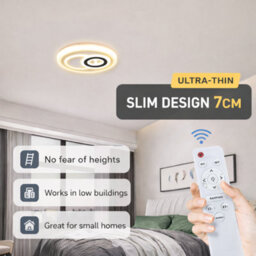 40Cm Led Ceiling Light With Remote Dimmable Flush Mount 48W Modern Round Lamp Warm White Cool White Bedroom Living Room - thumbnail 4