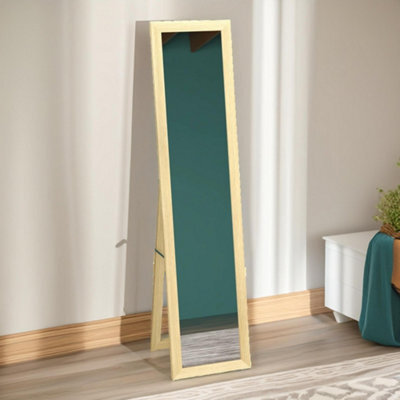 Pirlo Plush Rustic Full Length Mirror Freestanding Or Hanging Natural - image 1