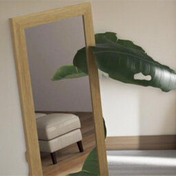 Pirlo Plush Rustic Full Length Mirror Freestanding Or Hanging Natural - thumbnail 3