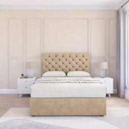 "Sloomy 4Ft Mayfair Divan Bed Base Almond Coinston ,4 Drawers & 54"" Floor Standing Headboard - Small Double" - thumbnail 2