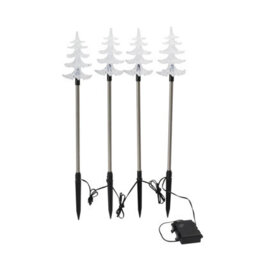 Almineez 4 X Crystal Christmas Tree Pre-Lit Green Led Pathway Lights Garden Indoor Outdoor Path Stake Lights - thumbnail 6
