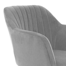 Bonnier Light Grey Adjustable Swivel Bar Stool - thumbnail 4