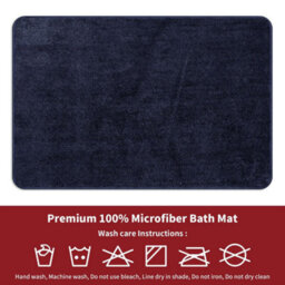 Vinsani Bath Mat 50X80Cm Navy 1010162 - thumbnail 5
