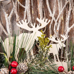 Shatchi B/o Led Wooden Reindeer Scene - Star Shape - W38Xd6Xh38Cm - thumbnail 5