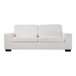 Thehotsale Modern Teddy Fleece Upholstered Loveseat Sofa - thumbnail 2