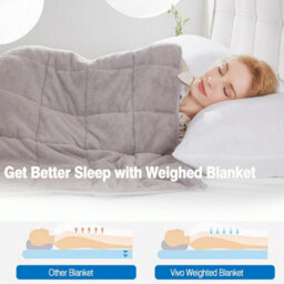 Vivo Teddy Fleece Weighted Blanket Quilted Sherpa Throw Deep Sleep Therapy Relax - 125 X 150Cm - 4Kg - thumbnail 3