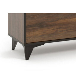 Impact Furniture Chest Of Drawers Tall Narrow 3 Drawer Storage Cabinet Black Legs Dark Oak Mid Century Modern Frida - thumbnail 5