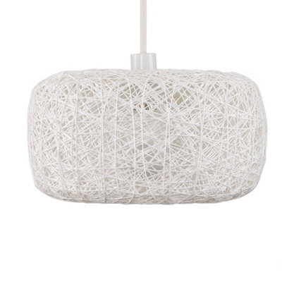 Valuelights Bjorn White Ceiling Pendant Shade And B22 Gls Led 10W Warm White 3000K Bulb - image 1