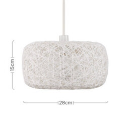 Valuelights Bjorn White Ceiling Pendant Shade And B22 Gls Led 10W Warm White 3000K Bulb - thumbnail 6